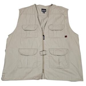 Woolrich Vest Mens Size XXL Khaki Elite Series Tactical Rip Stop Vented  Zip Up